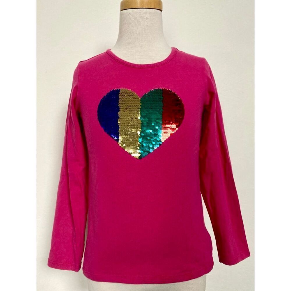 JAKO-O Girls 6/7 (116/122) Reversable Sequin Long Sleeve Top Bundle